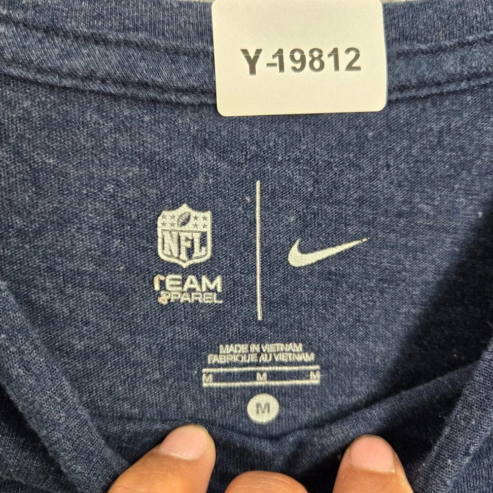 Dallas‎ Cowboys Women Top Medium Blue Shirt Logo Nike Short Sleeve Crew Neck